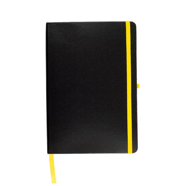 Notes A5 z kieszonką, twarda okładka / Happynote z własnym nadrukiem, kolor Żółty