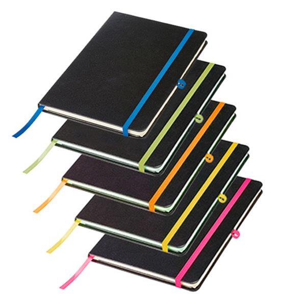 Notes A5 z kieszonką, twarda okładka / Happynote z własnym nadrukiem, kolor Żółty