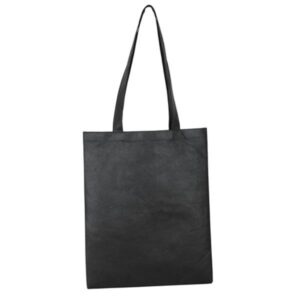 80g Torba z długim uchwytem z włókniny, szyta / Klya z własnym nadrukiem, kolor Czarny