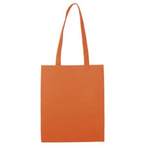 80g Torba z długim uchwytem z włókniny, szyta / Klya z własnym nadrukiem, kolor Pomarańczowy