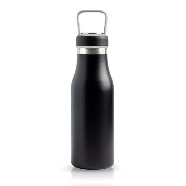 Termos 500 ml z własnym nadrukiem, kolor Czarny