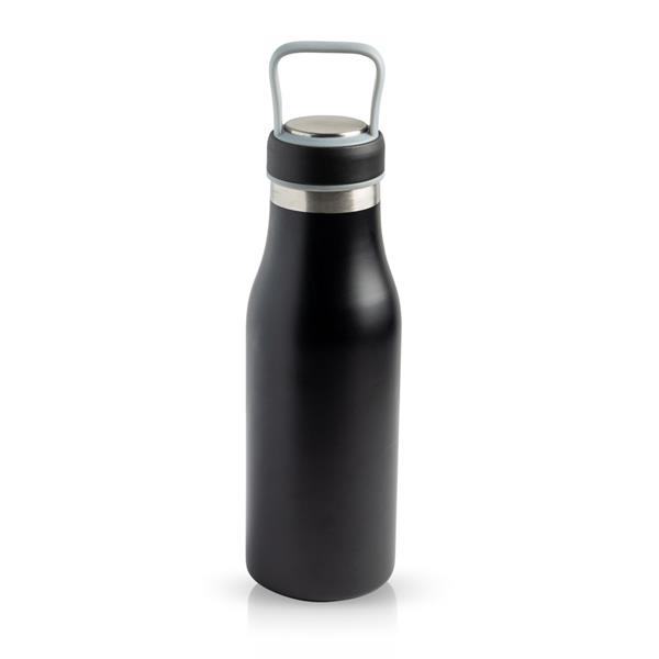 Termos 500 ml z własnym nadrukiem, kolor Czarny