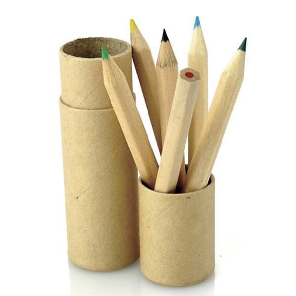 Kredki 6 szt. / Artkid z własnym nadrukiem, kolor Recycled