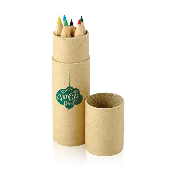 Kredki 6 szt. / Artkid z własnym nadrukiem, kolor Recycled