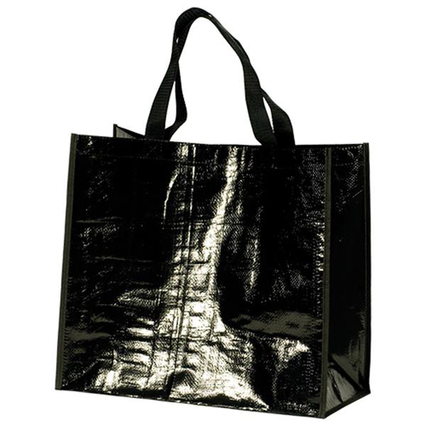 Torba na zakupy laminowana 120 g PP / Marketbag z własnym nadrukiem, kolor Czarny