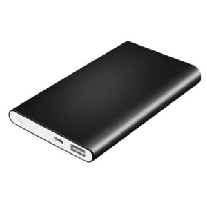 Aluminiowy power bank 4000 mAh / Powar z własnym nadrukiem, kolor Czarny