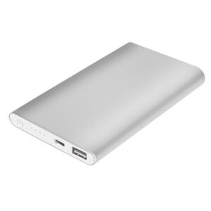 Aluminiowy power bank 4000 mAh / Powar z własnym nadrukiem, kolor Light Grey