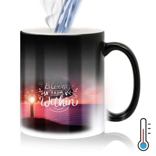 `Magiczny` kubek pod sublimację, 325 ml / Magic z własnym nadrukiem, kolor Czarny