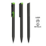 Zielony Długopis metalowy soft touch / Clipsy