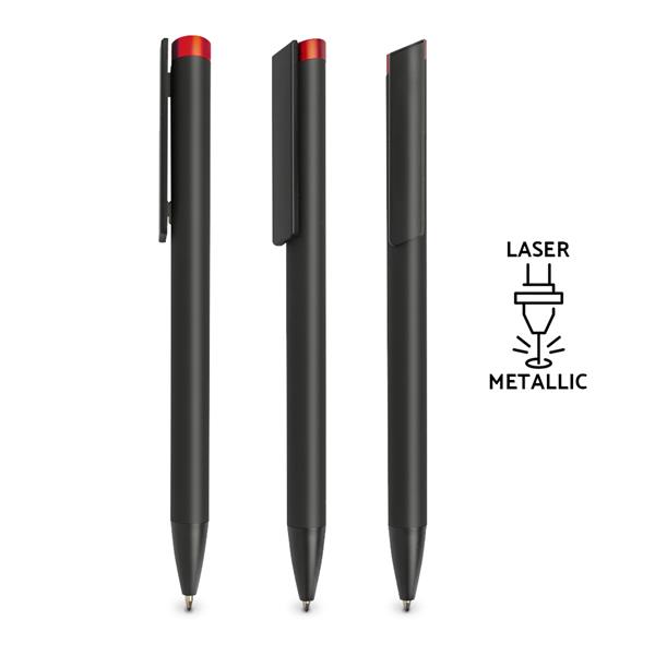 Długopis metalowy soft touch / Clipsy z własnym nadrukiem, kolor Zielony