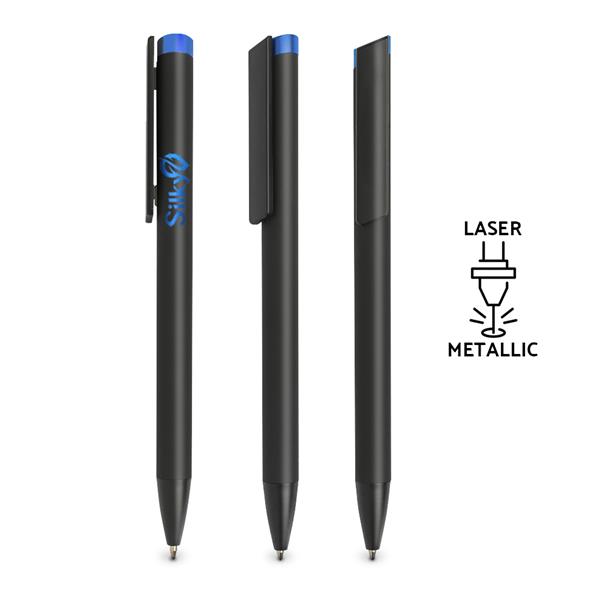 Długopis metalowy soft touch / Clipsy z własnym nadrukiem, kolor Royal blue
