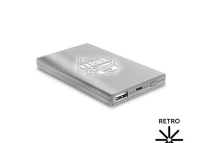 Power bank z podświetlanym logo 4000 mAh z własnym nadrukiem