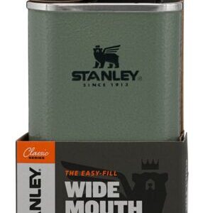 Piersiówka Stanley CLASSIC EASY FILL WIDE MOUTH FLASK 0,23 L z własnym nadrukiem, kolor Hammertone Green
