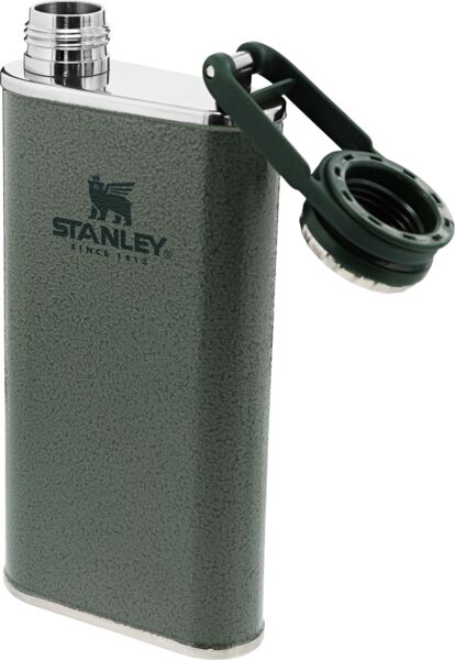 Piersiówka Stanley CLASSIC EASY FILL WIDE MOUTH FLASK 0,23 L z własnym nadrukiem, kolor Hammertone Green