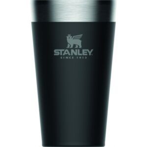 Kubek Stanley ADVENTURE STACKING BEER PINT 0,47 L z własnym nadrukiem, kolor Matte Black Pebble