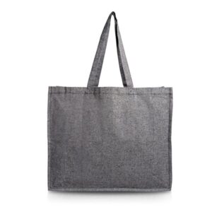 Torba bawełniana z recyklingu 190g/m2 / Fashionista z własnym nadrukiem, kolor Czarny