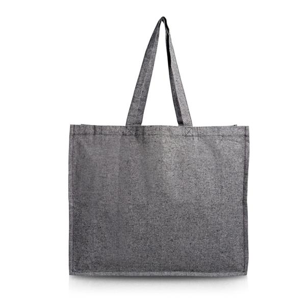 Torba bawełniana z recyklingu 190g/m2 / Fashionista z własnym nadrukiem, kolor Czarny