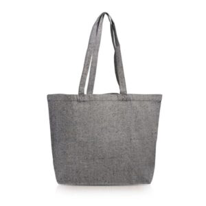 Torba bawełniana z recyklingu 280g/m2 / Belg z własnym nadrukiem, kolor Czarny