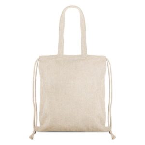 Plecak z recyklingowej bawełny 140 g / RecyPack z własnym nadrukiem, kolor Ciemnoszary