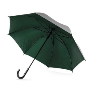 Parasol automatyczny srebrny / Silum z własnym nadrukiem, kolor Ciemnozielony