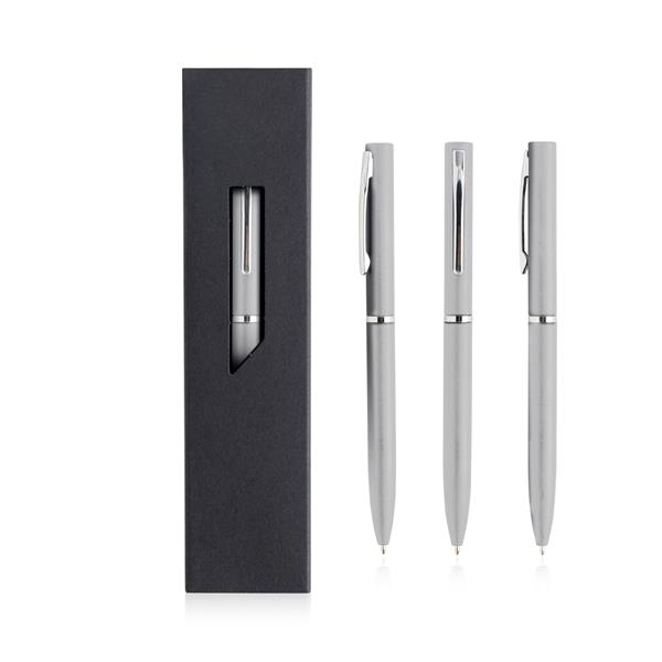 Metalowy długopis w opakowaniu prezentowym / Twistal z własnym nadrukiem, kolor Light Grey