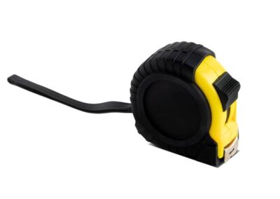 Taśma do mierzenia 5m w plastikowym opakowaniu / Metrics z własnym nadrukiem, kolor Żółty