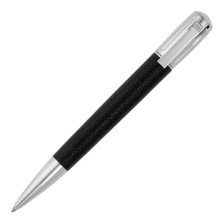 pióro kulkowe Pure Iconic Black z własnym nadrukiem, kolor Czarny