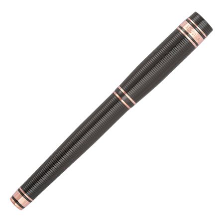 Pióro kulkowe Bold Stripe Gun & Rosegold z własnym nadrukiem, kolor Szary