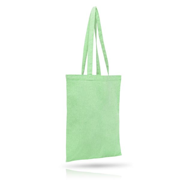 Torba z bawełny 140g z recyklingu z dodatkiem poliestru / RECYCOT z własnym nadrukiem, kolor Pistachio Green