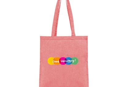 Torba z bawełny 140g z recyklingu z dodatkiem poliestru / RECYCOT z własnym nadrukiem, kolor Natural