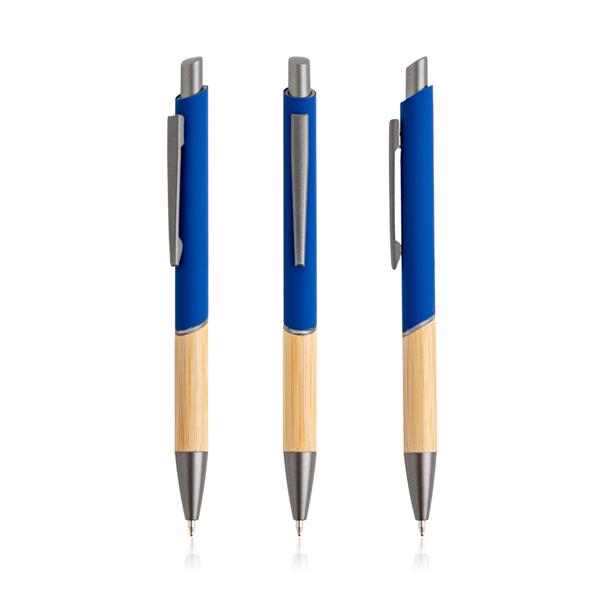 Długopis z recyklingowanego aluminium / Balur z własnym nadrukiem, kolor Royal blue