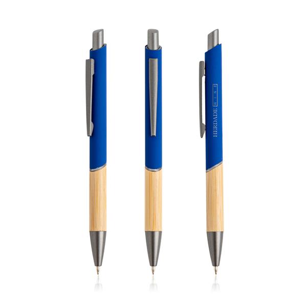 Długopis z recyklingowanego aluminium / Balur z własnym nadrukiem, kolor Royal blue