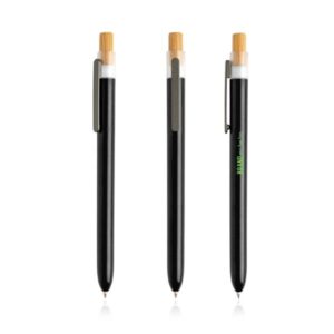 Dlugopis z recyklingowanego plastiku / OPC Solid z własnym nadrukiem, kolor Czarny