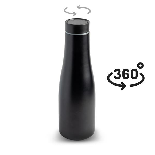 Termos 500ml z wieczkiem 360º z własnym nadrukiem, kolor Czarny