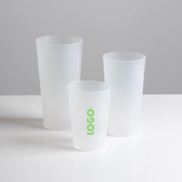 Kubek PP wielokrotnego użytku o pojemności 280ml / PPCup28 z własnym nadrukiem, kolor Translucent