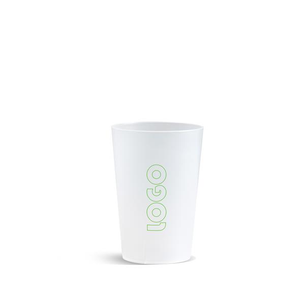 Kubek PP wielokrotnego użytku o pojemności 280ml / PPCup28 z własnym nadrukiem, kolor Translucent