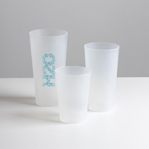 Kubek PP wielokrotnego użytku o pojemności 600ml / PPCup60 z własnym nadrukiem, kolor Translucent