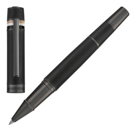 Pióro kulkowe Core Iconic Black z własnym nadrukiem, kolor Czarny