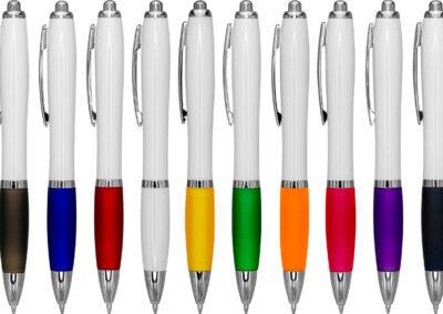 Długopis plastikowy KALININGRAD - z logo z własnym nadrukiem, kolor różowy