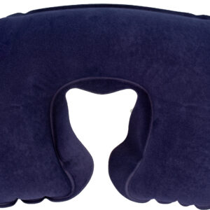 Poduszka podróżna ORLEANS - z logo z własnym nadrukiem, kolor granatowy