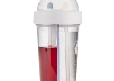 Kubek z dwiema komorami DUI 420 ml z własnym nadrukiem, kolor biały