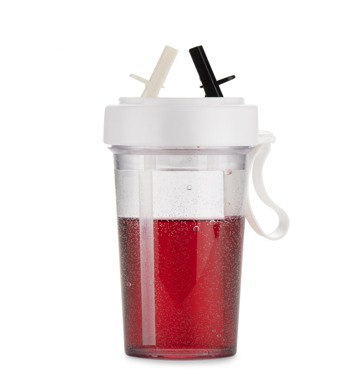 Kubek z dwiema komorami DUI 420 ml z własnym nadrukiem, kolor biały