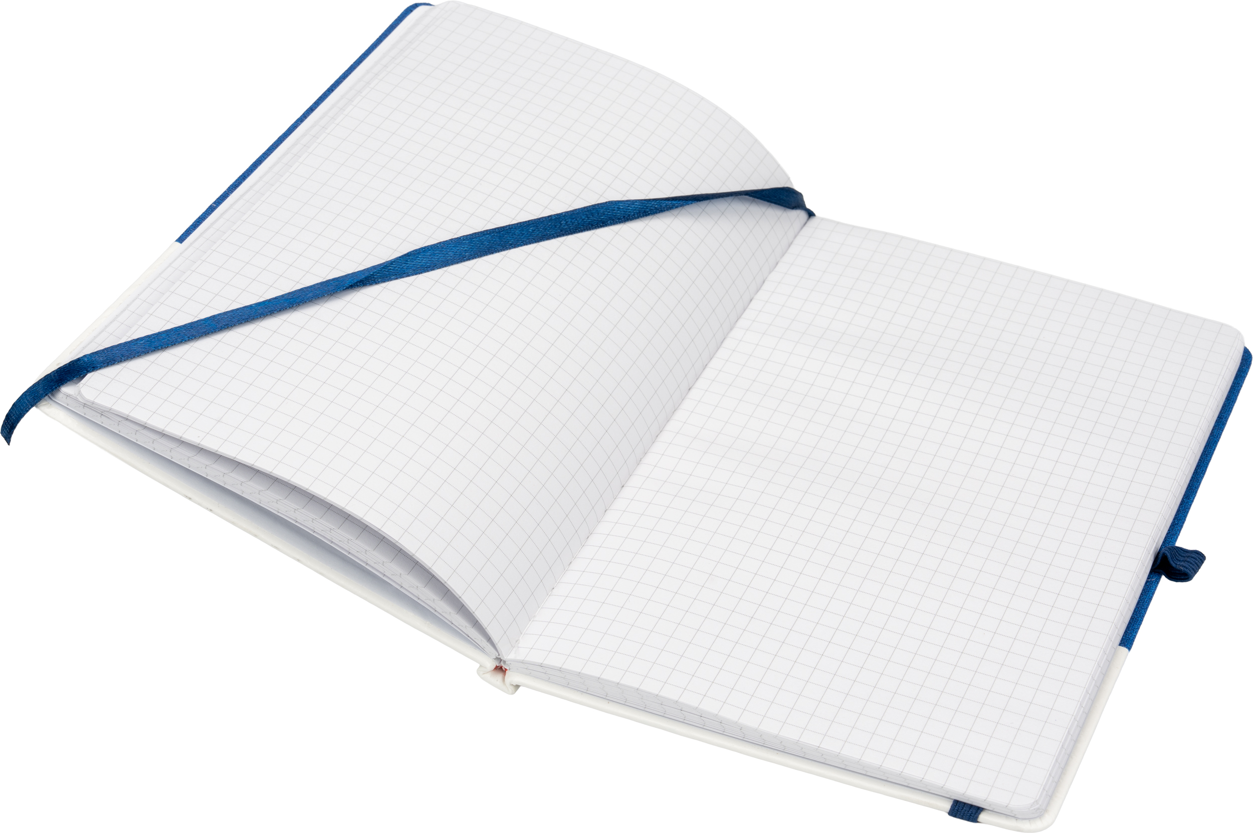 Notes A5 w kratkę BARDOLINO - z logo z własnym nadrukiem, kolor niebieski