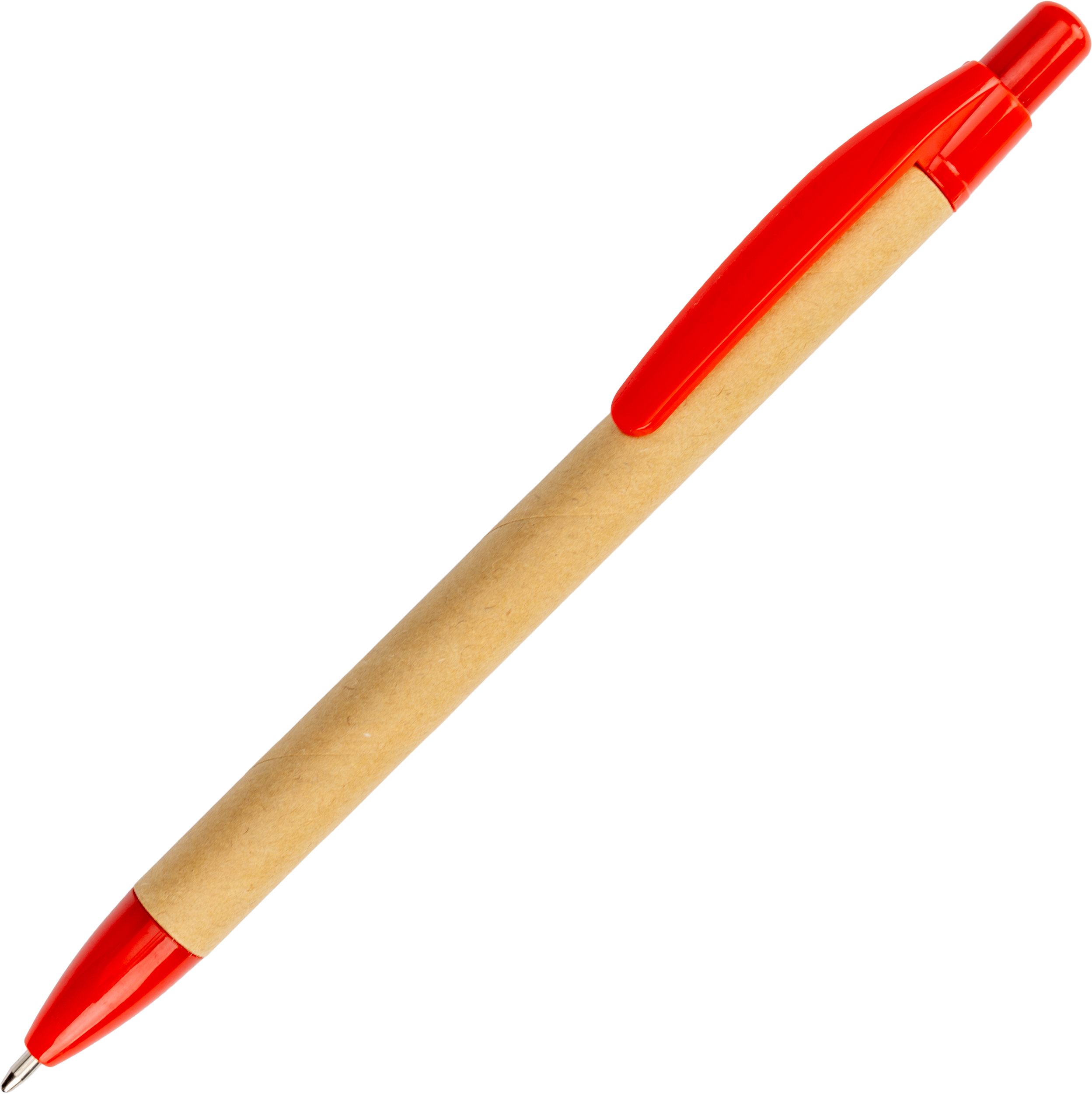 Notes A5 z czystymi stronami z papieru z recyklingu RAVENNA - z logo z własnym nadrukiem, kolor czerwony