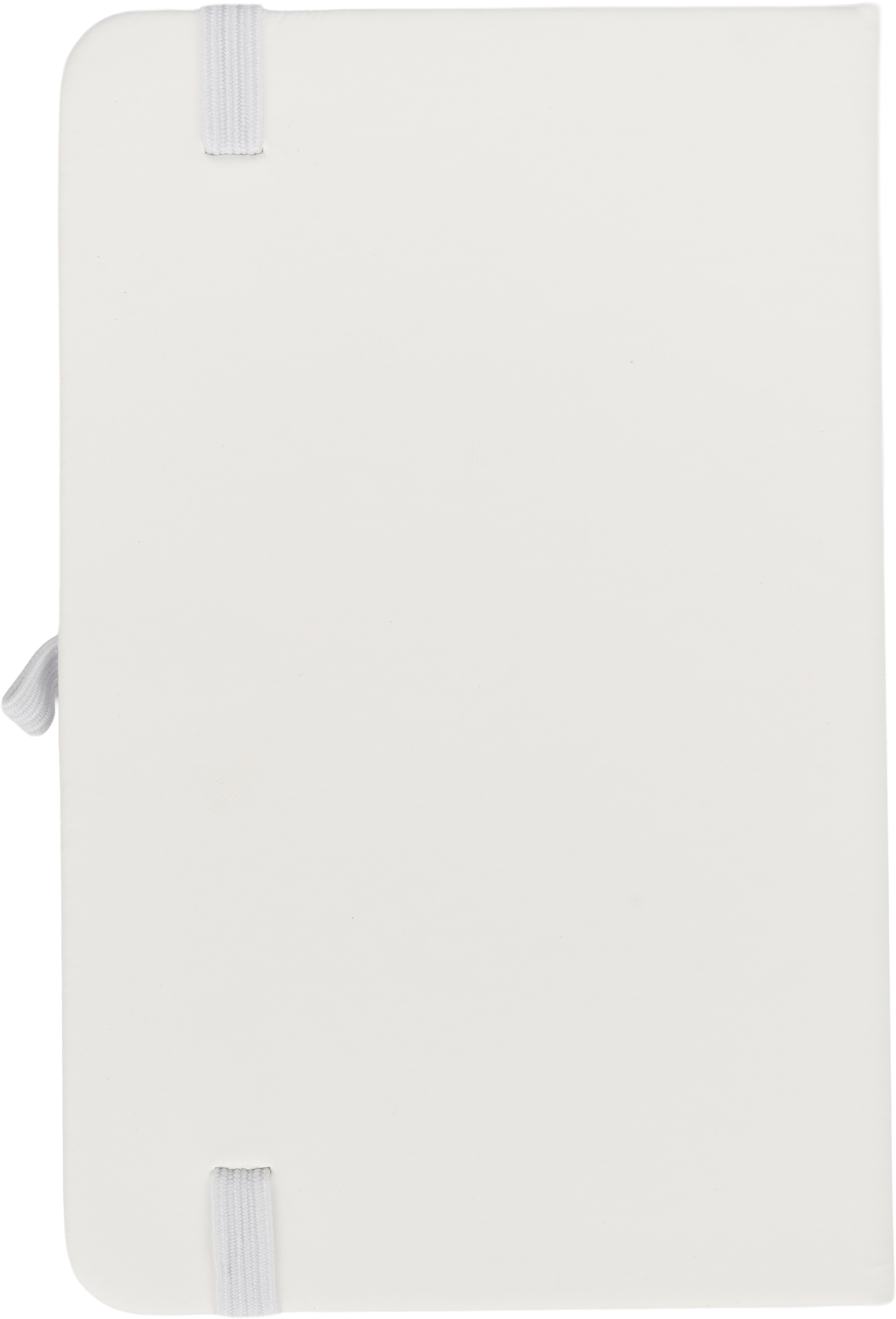 Notes A6 z czystymi stronami LUBECK - z logo z własnym nadrukiem, kolor biały