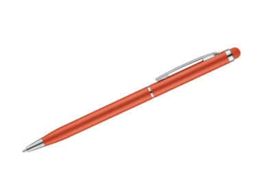 Długopis touch TIN 2 z własnym nadrukiem, kolor pomarańczowy