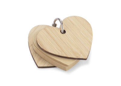 Karteczki samoprzylepne z brelokiem LOVA z własnym nadrukiem, kolor naturalny