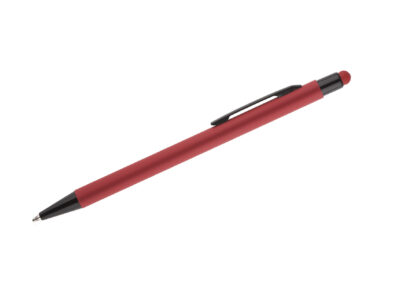Długopis touch PRIM z własnym nadrukiem, kolor czerwony