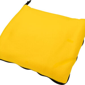 Koc z polaru/poduszka 2w1 RADCLIFF 170 g/m2 - z logo z własnym nadrukiem, kolor żółty