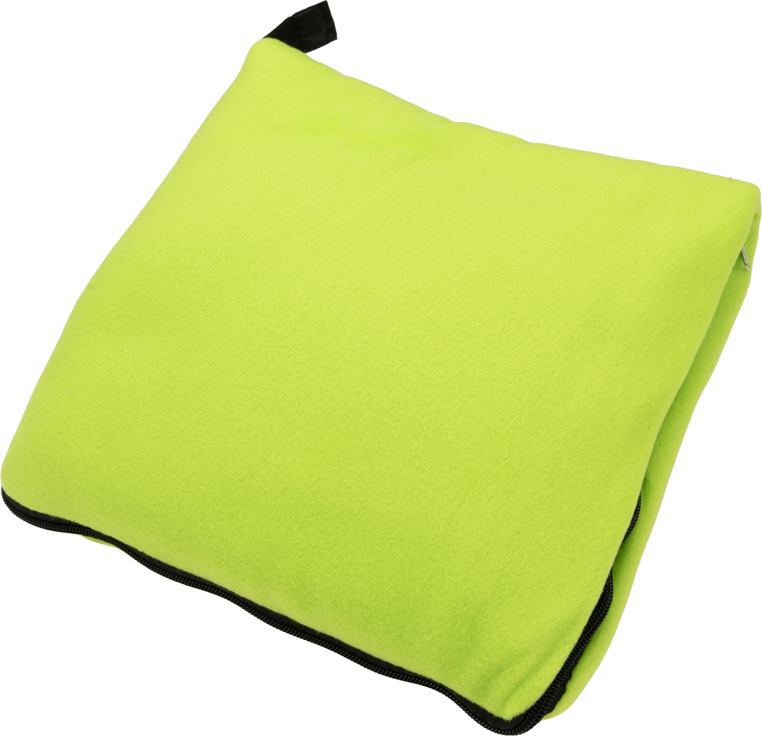 Koc z polaru/poduszka 2w1 RADCLIFF 170 g/m2 - z logo z własnym nadrukiem, kolor jasnozielony